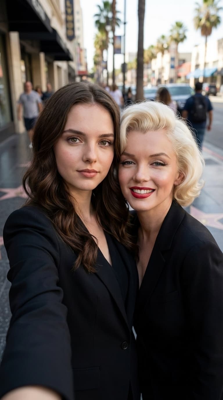 Selfie com Marilyn Monroe